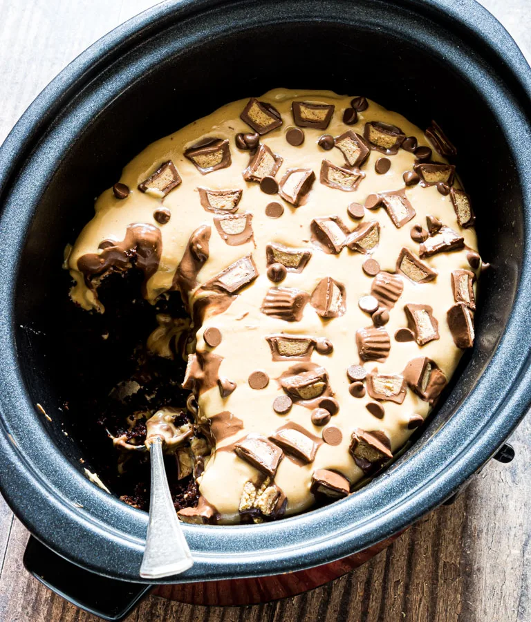 Chocolate Peanut Butter Cake - Crockpot