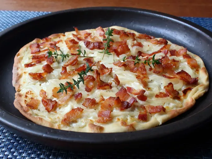 Alsatian Tart Flambe'
