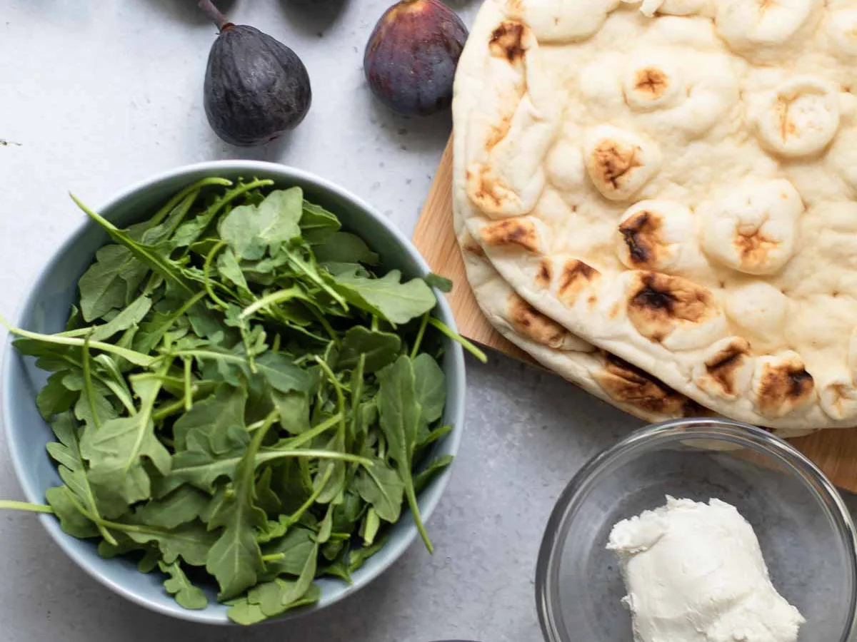 Baby Arugula With Smithfield Ham, Maytag Blue Cheese And Figs