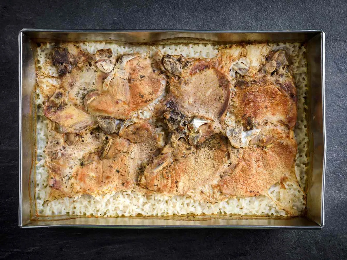 Baked Pork Chops with Rice