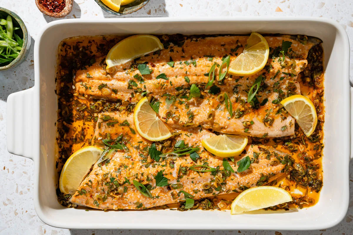 Baked Trout with Fresh Herbs