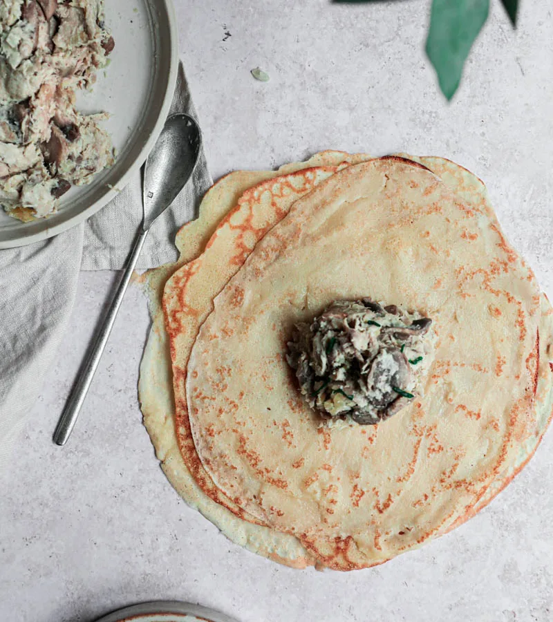 Beef and Mushroom Crepe Filling