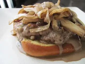 Beef Patties with Mustard Cream Sauce