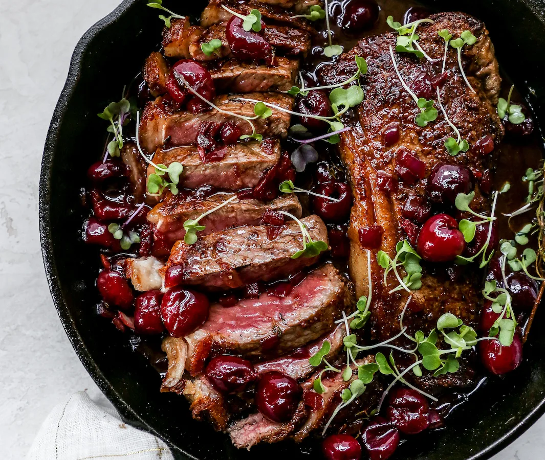 Beef Tenderloin with Cabernet Cherry Sauce