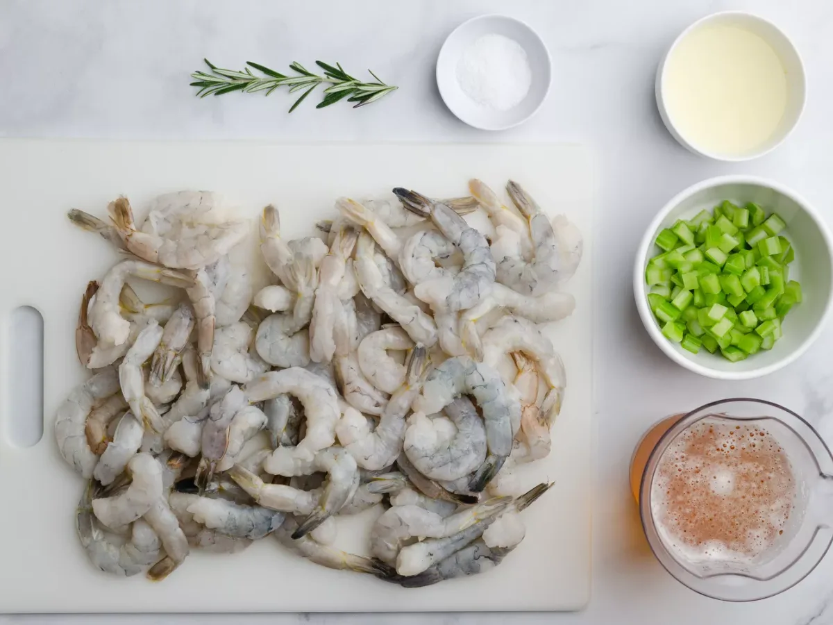 Beer−Boiled Shrimp