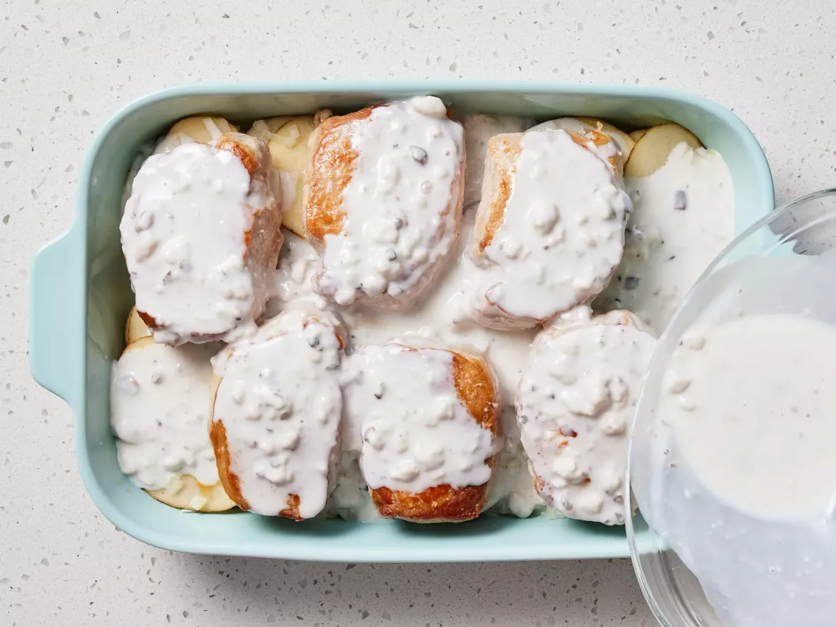 Breaded Pork Chops en Casserole