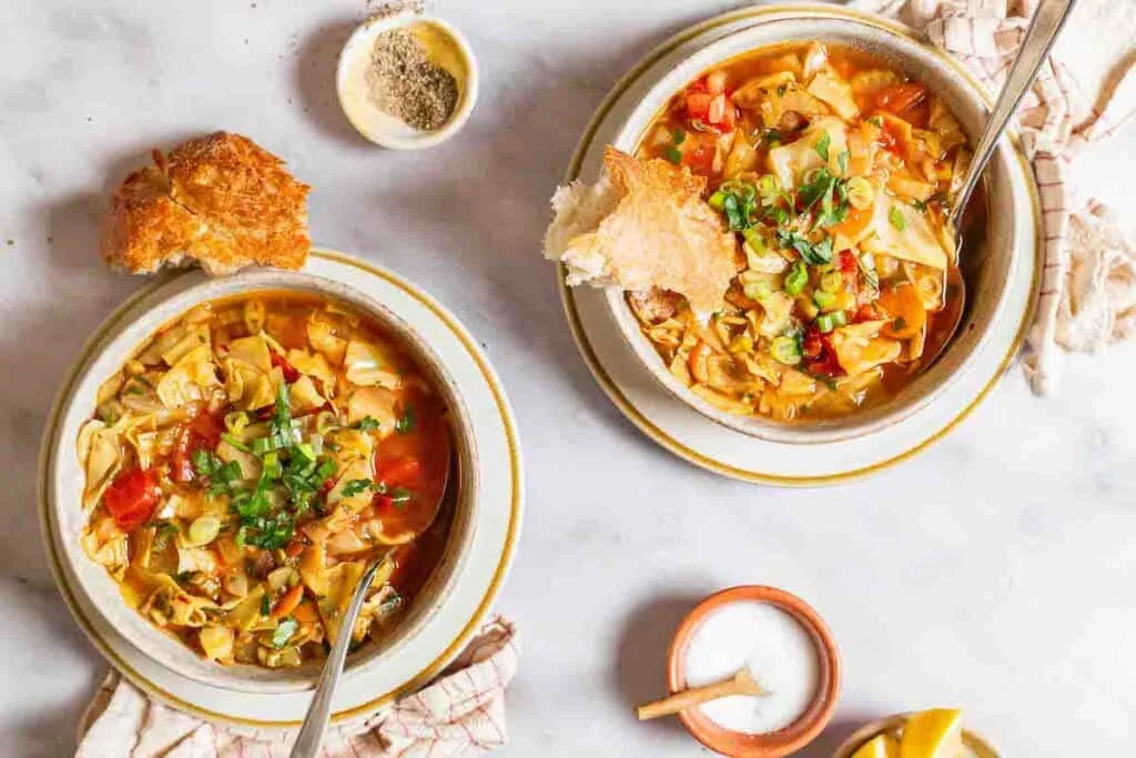 Cabbage and Seafood Soup