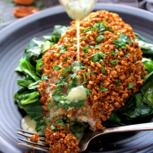 Catfish with Parsley−Pecan Sauce
