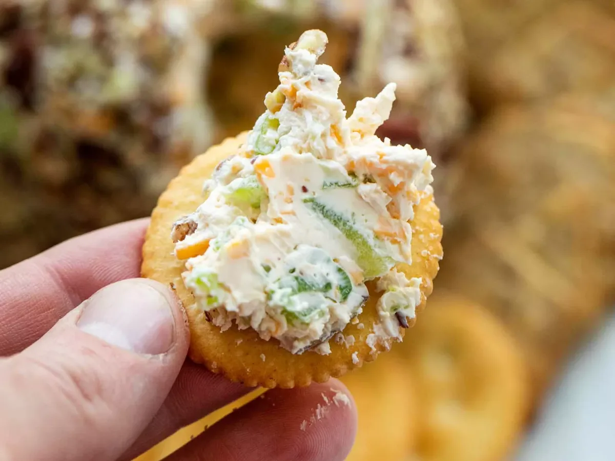 Cheese Ball in Ham Rolls