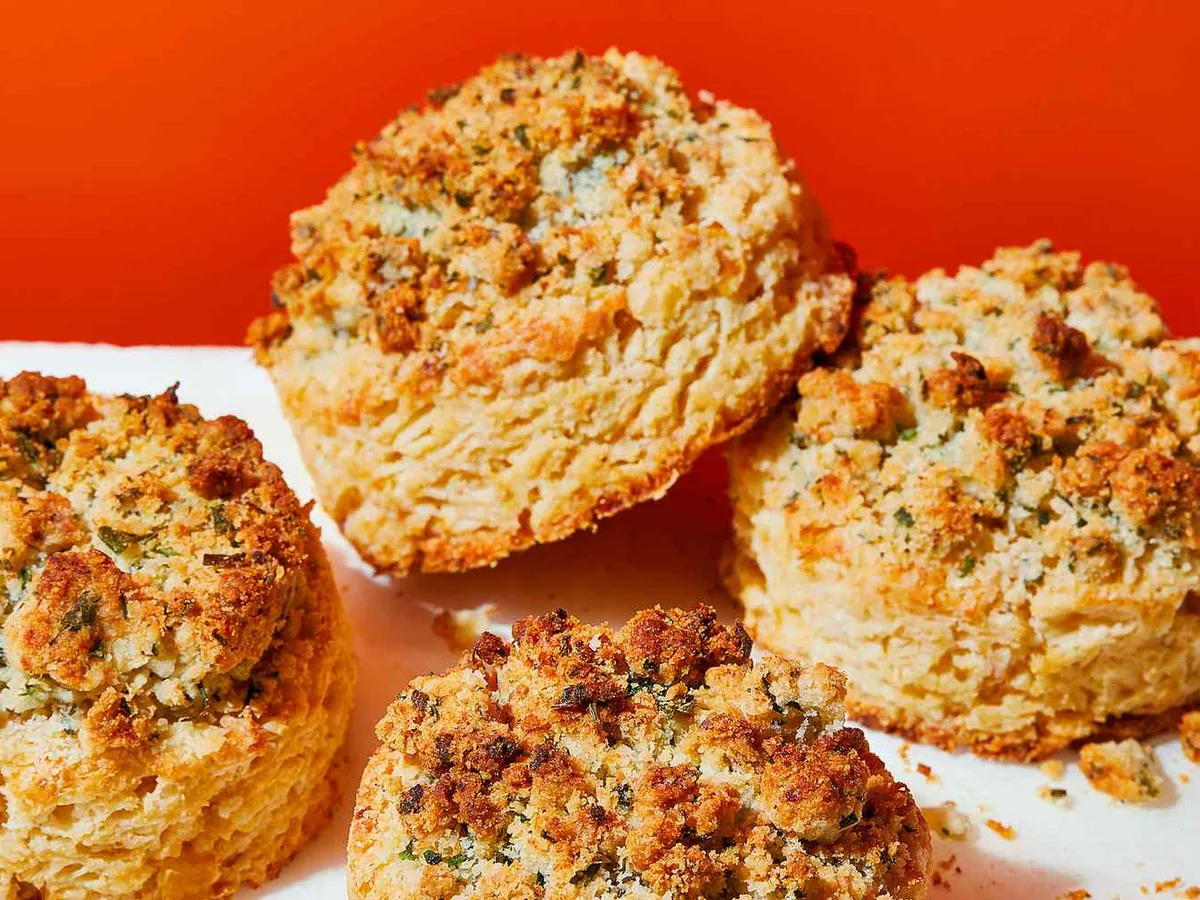 Cheesy Cornmeal and Herb Biscuits