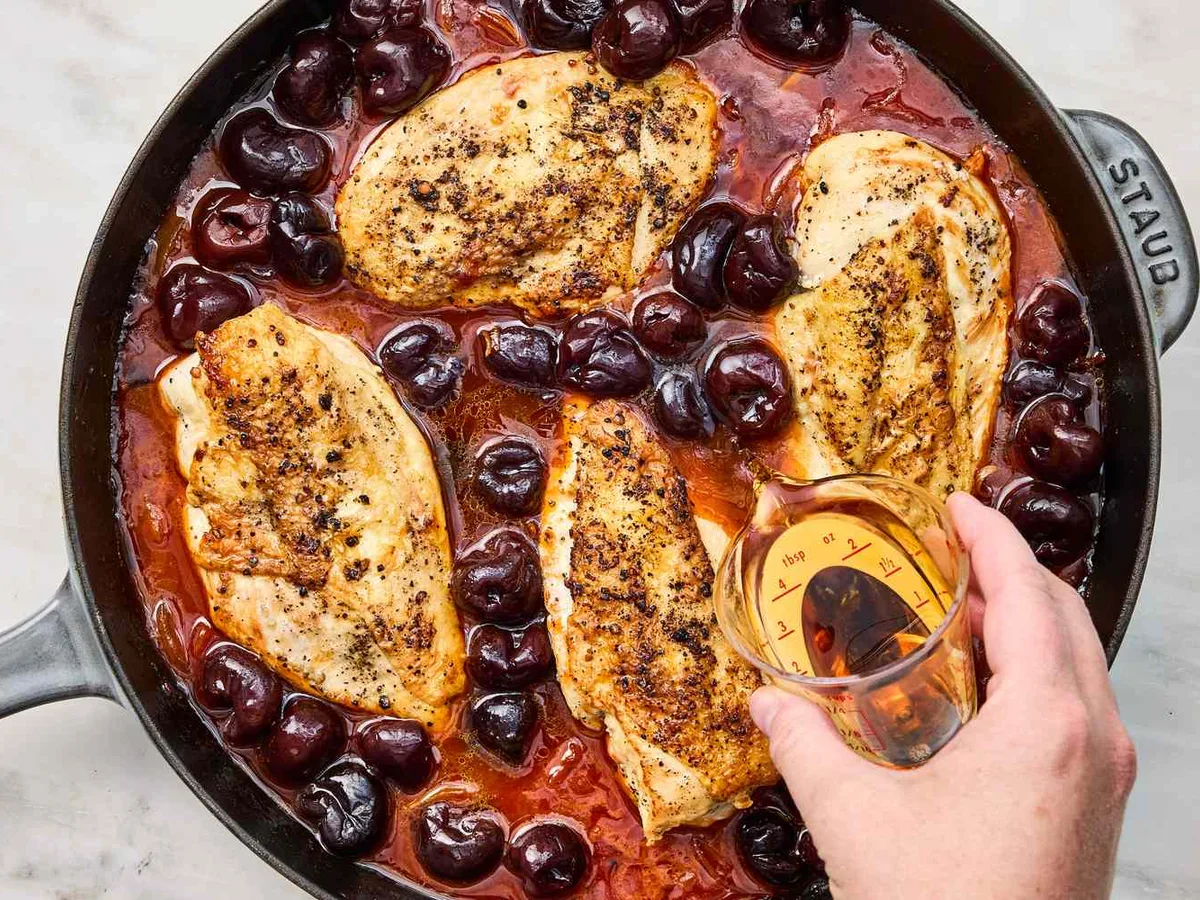 Chicken and Cherries Jubilee
