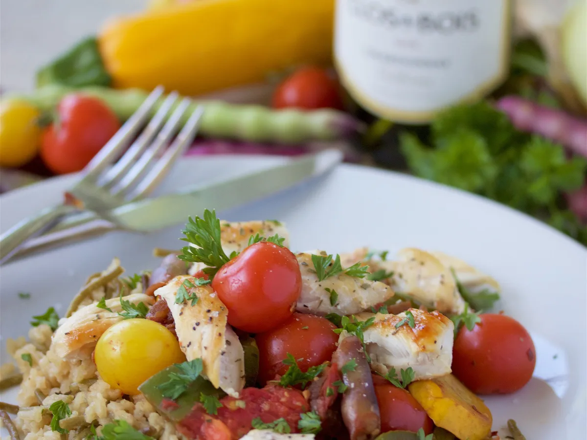 Chicken Vegetable Pilaf & Salsa