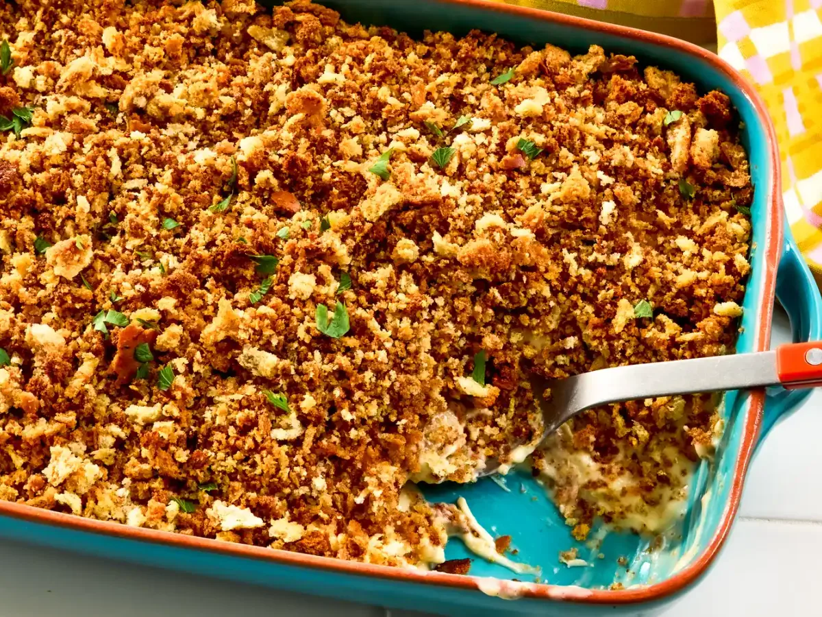 Chicken with Cornbread Stuffing Casserole