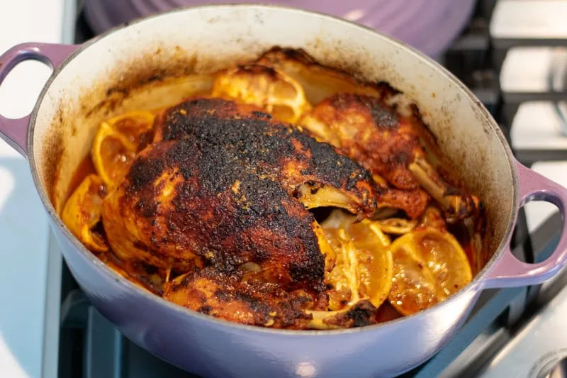 Chicken With Red Devil Rub And Diablo Sauce
