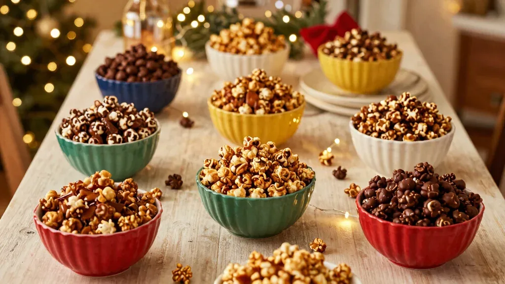 CHOCOLATE CARAMEL−NUT POPCORN