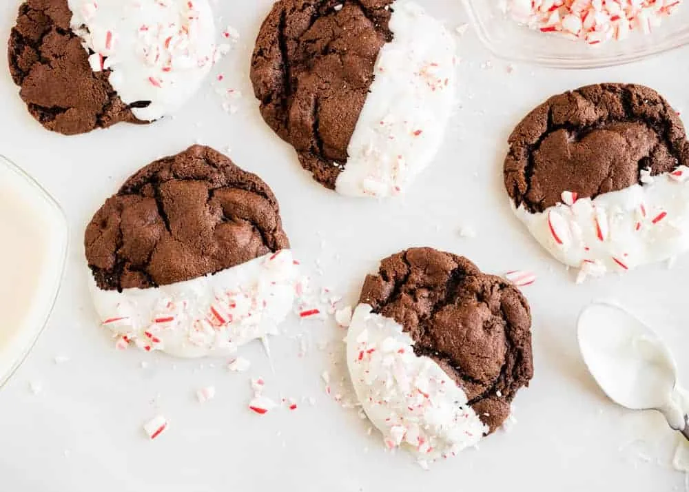 Chocolate-Peppermint Refrigerator Cookies