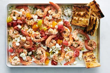 Cornsicles with Shrimp and Oregano