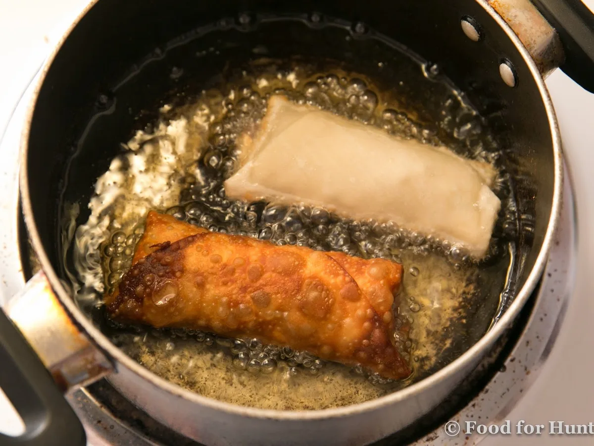 Crawfish Eggrolls With A Hot Sesame Drizzle