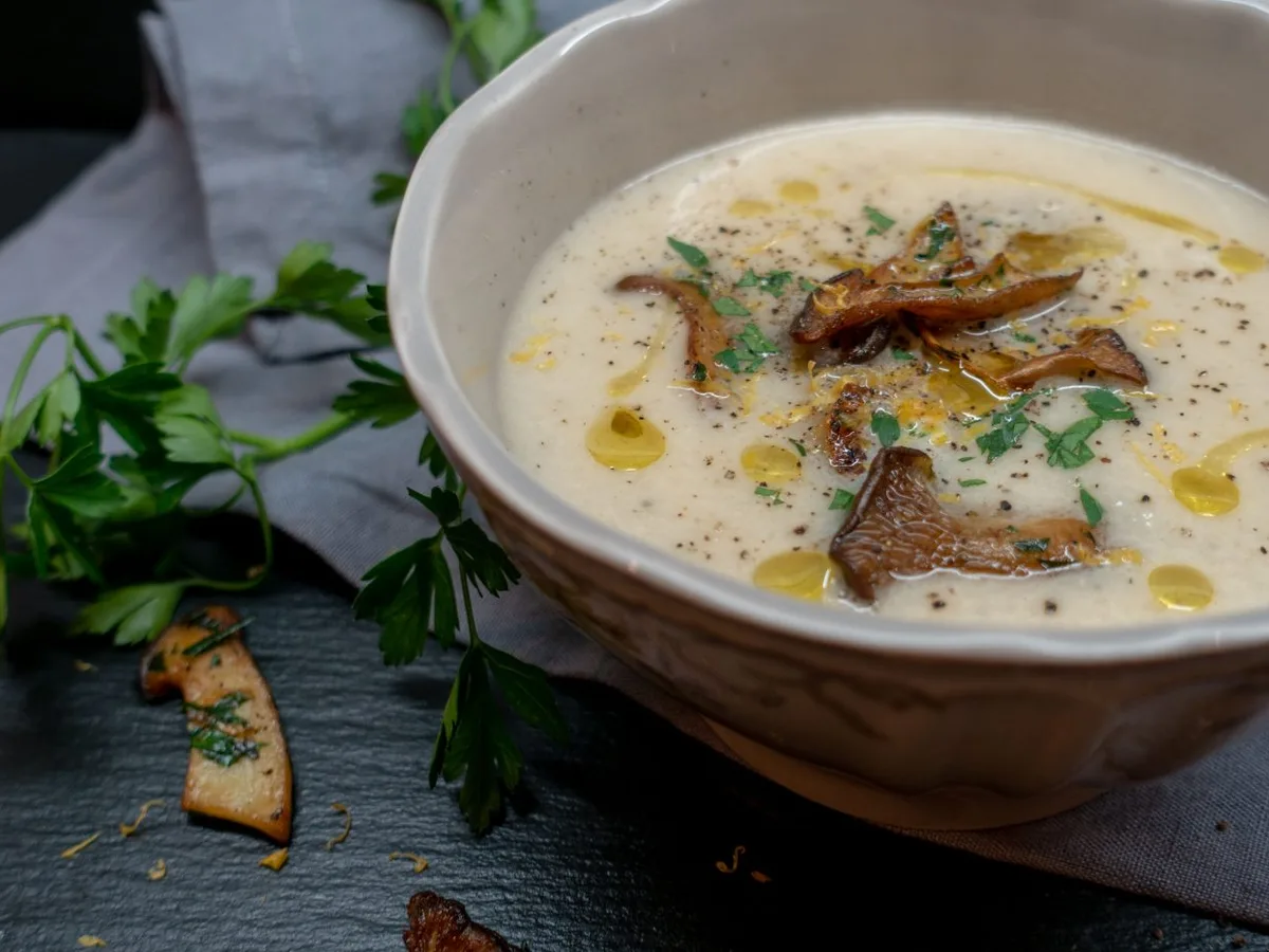 Cream of Salsify and Mushroom Soup