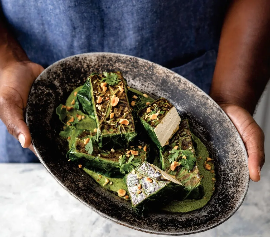 Crisp-Fried Tofu And Greens