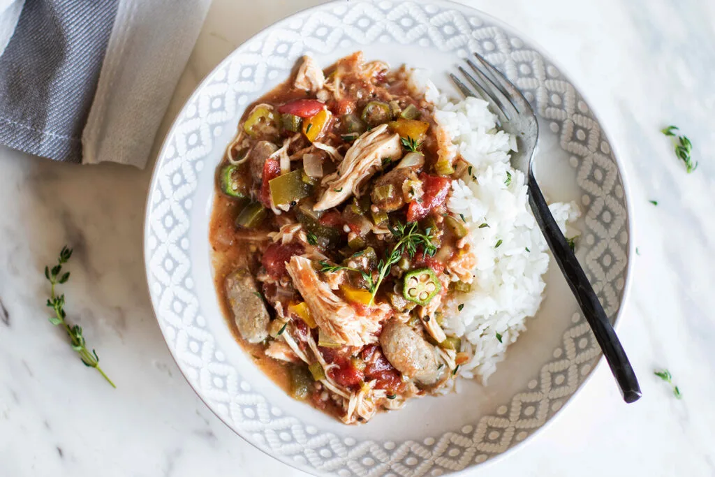 Crockpot Chicken and Sausage Gumbo