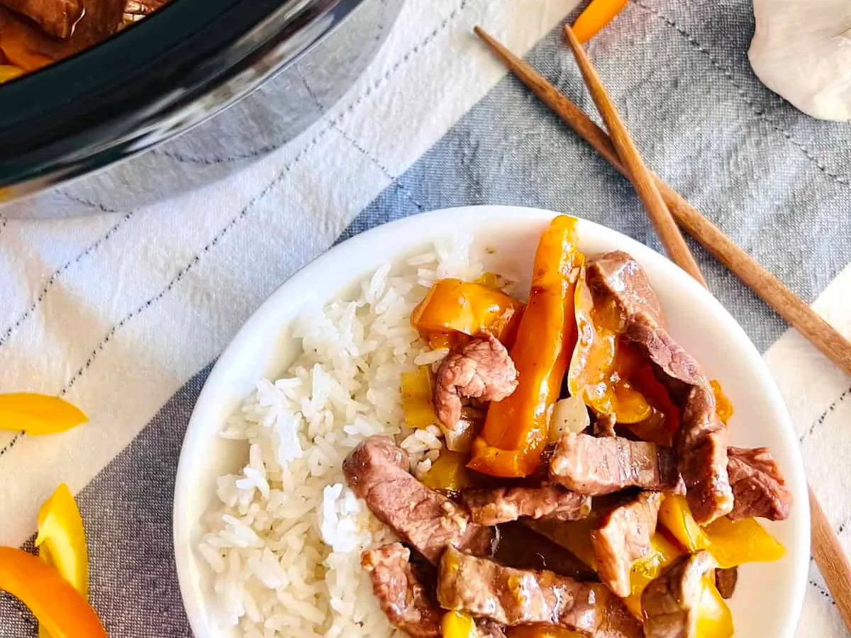 Crockpot Chinese Pepper Steak