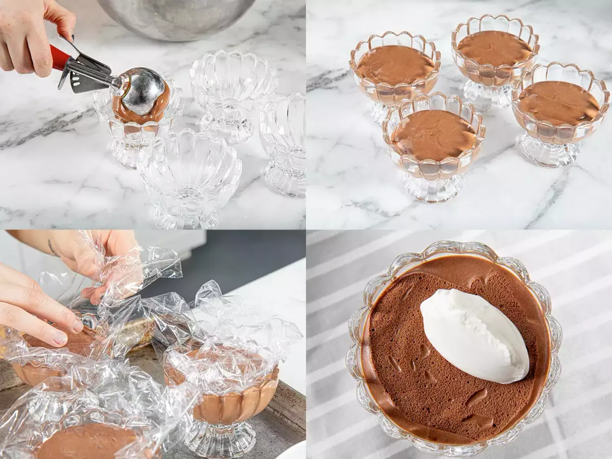 Decorative Chocolate Mousse Cups