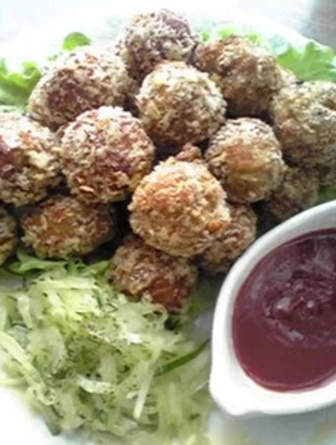 Deep Fried Pork Meatballs