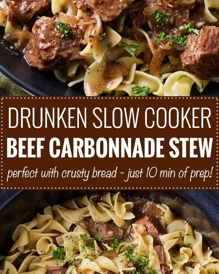 Drunken Slow Cooker Beef Stew (Beef Carbonnade)