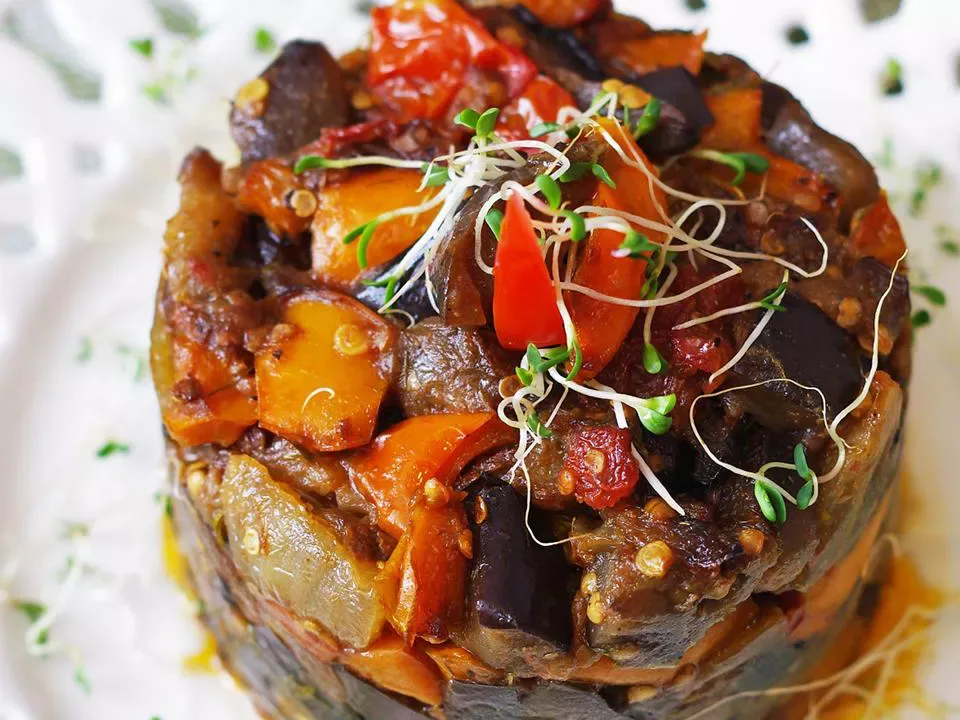 Eggplant Tomato Salad