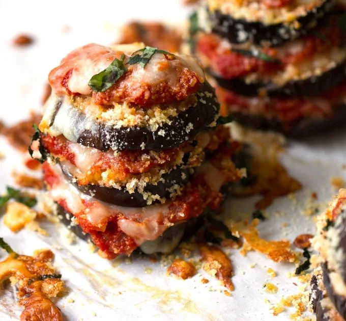 Eggplant Meatball Stack
