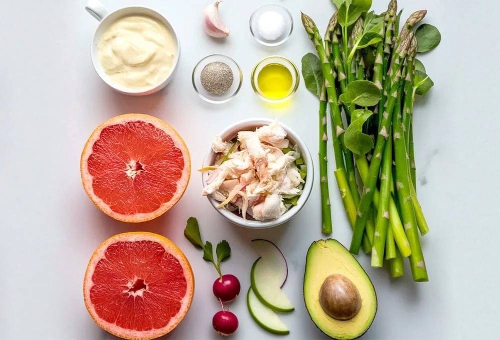 Fresh Asparagus And Lump Crab Salad With A Sauce Ravigote
