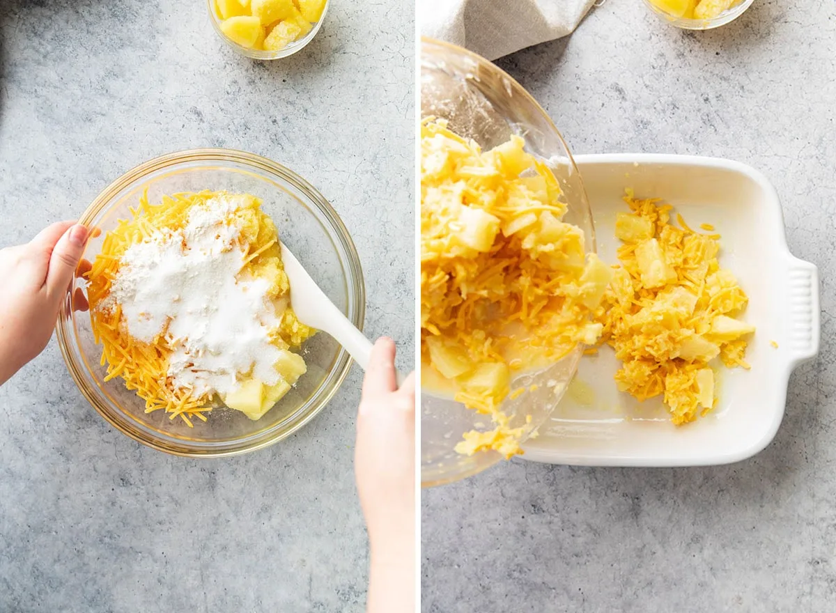 Fresh Pineapple and Cheese Casserole