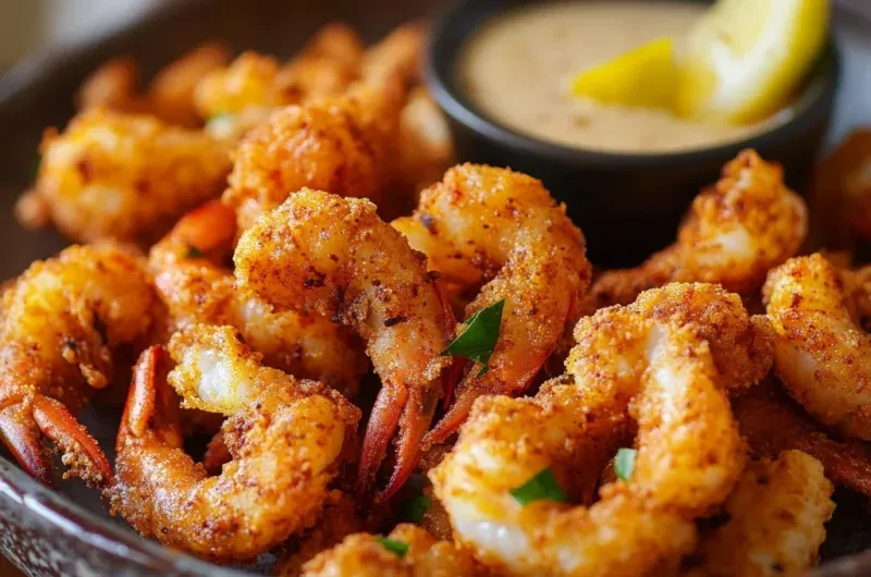 Fried Crawfish Tails With Olive Salad