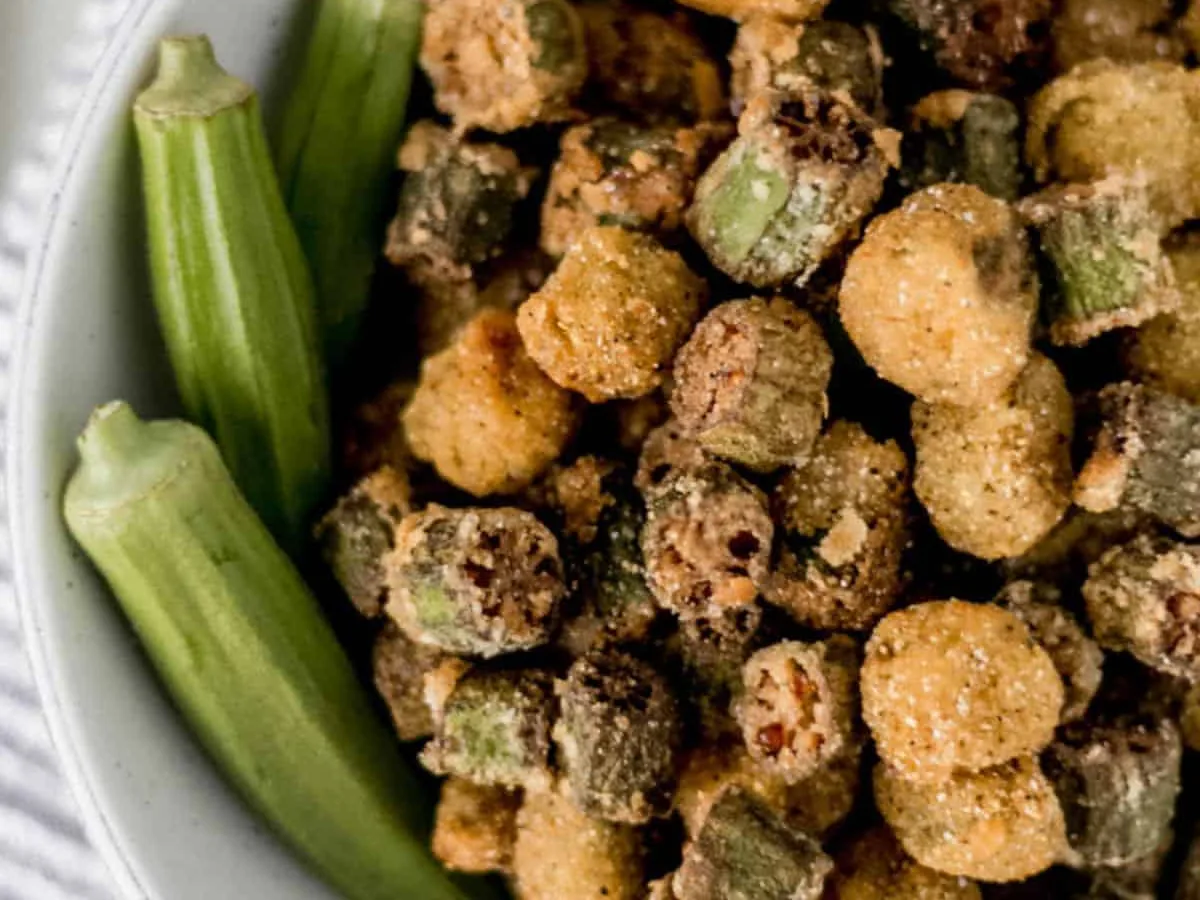Fried Okra And Potatoes