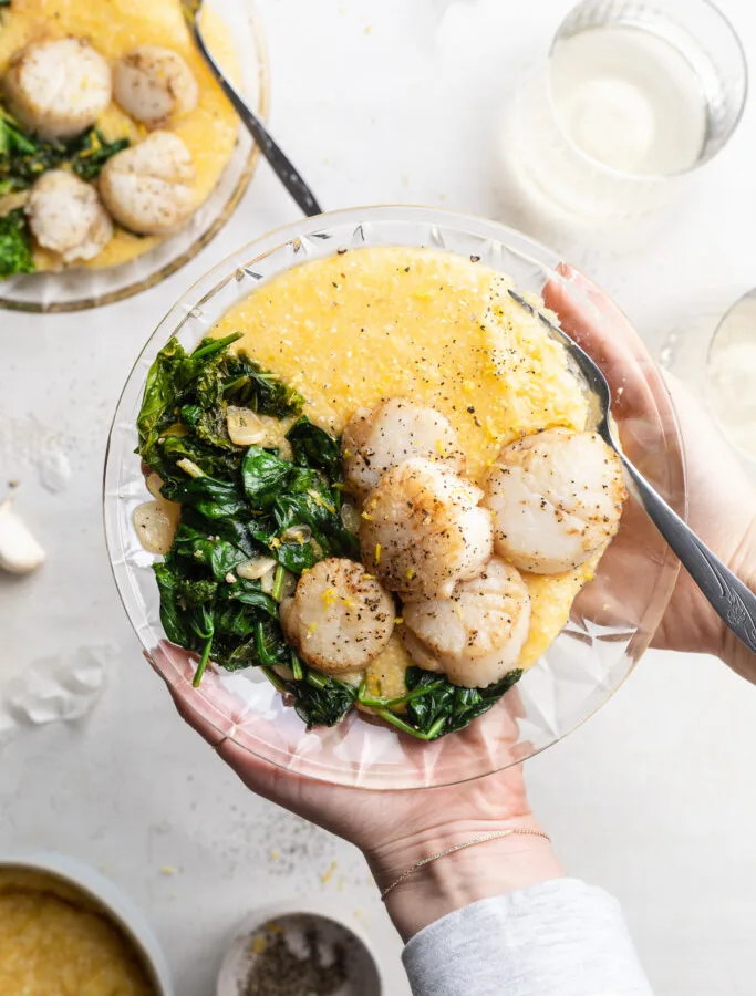 Garlicky Scallops
