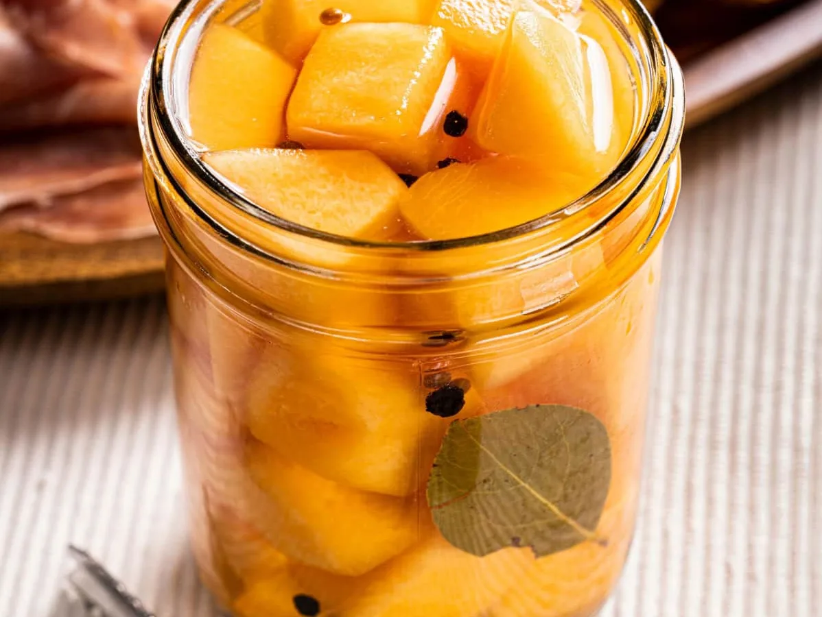 Gingered Cantaloupe Pickles