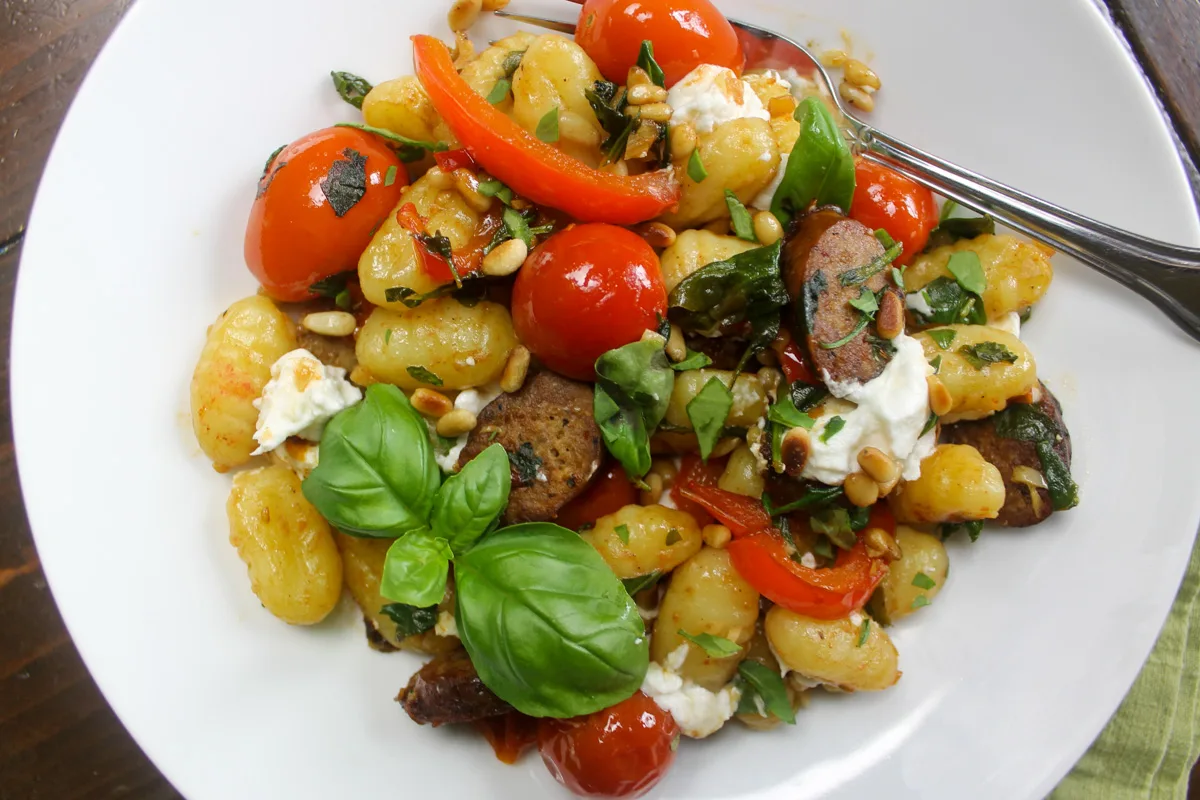 Goat Cheese Gnocchi And Warm Spinach Salad