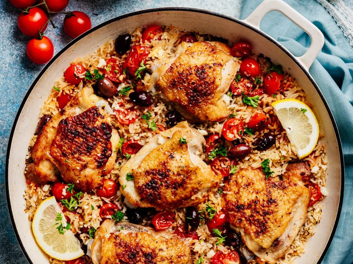 Greek Chicken with Rice
