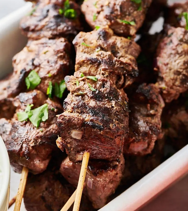 Greek Lamb And Potato Kabobs