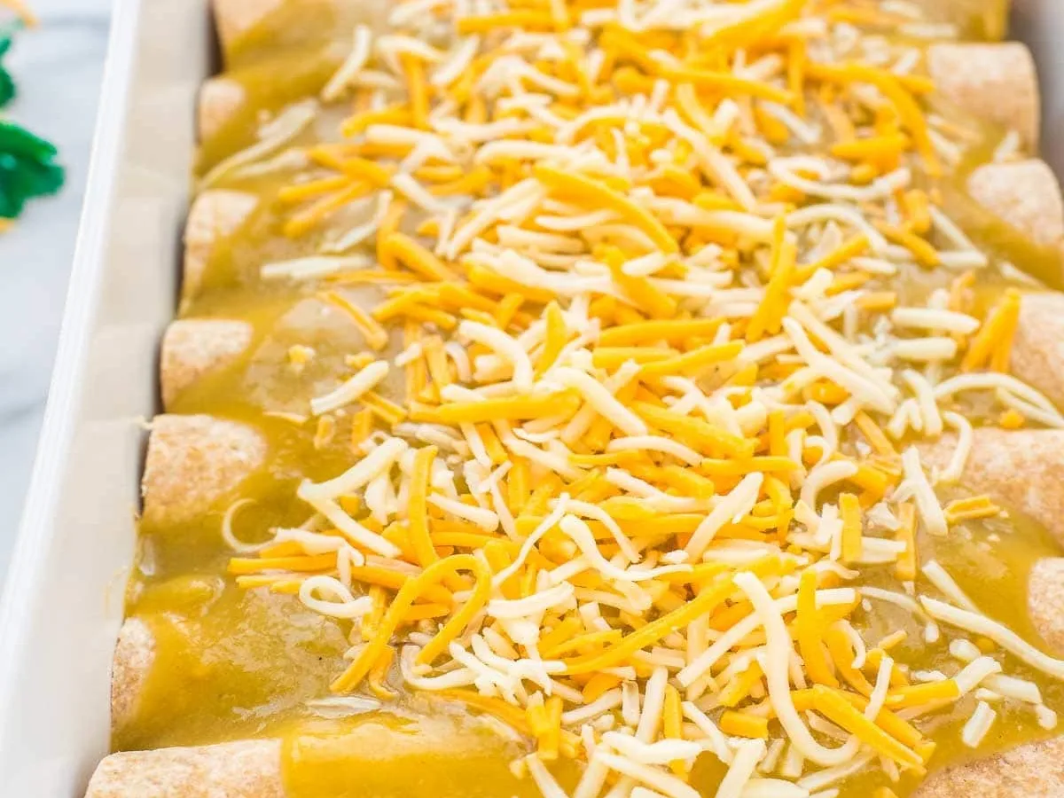 Green Chile Chicken Enchiladas