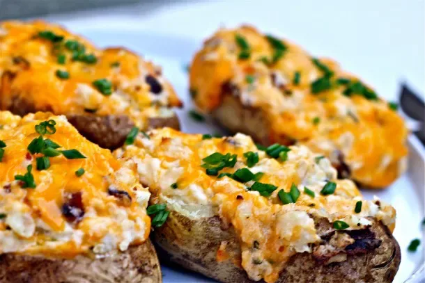 Grilled Baked Potatoes