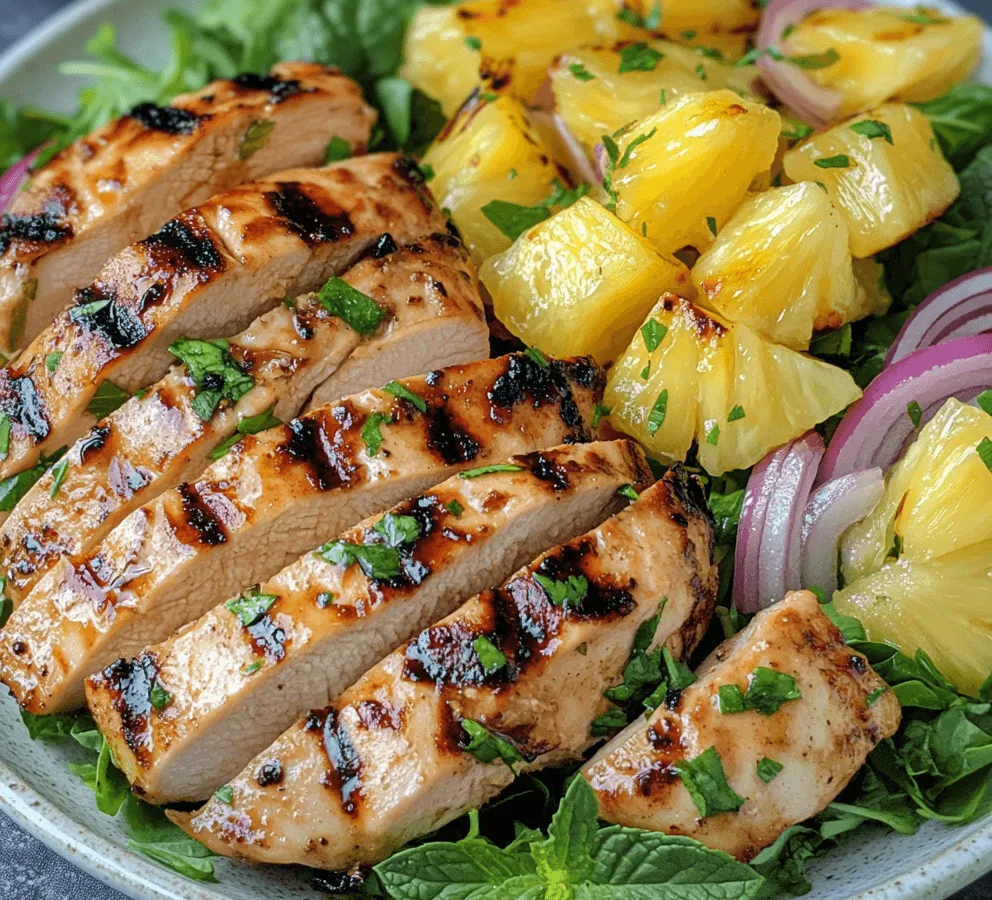 Grilled Pineapple And Chicken Salad