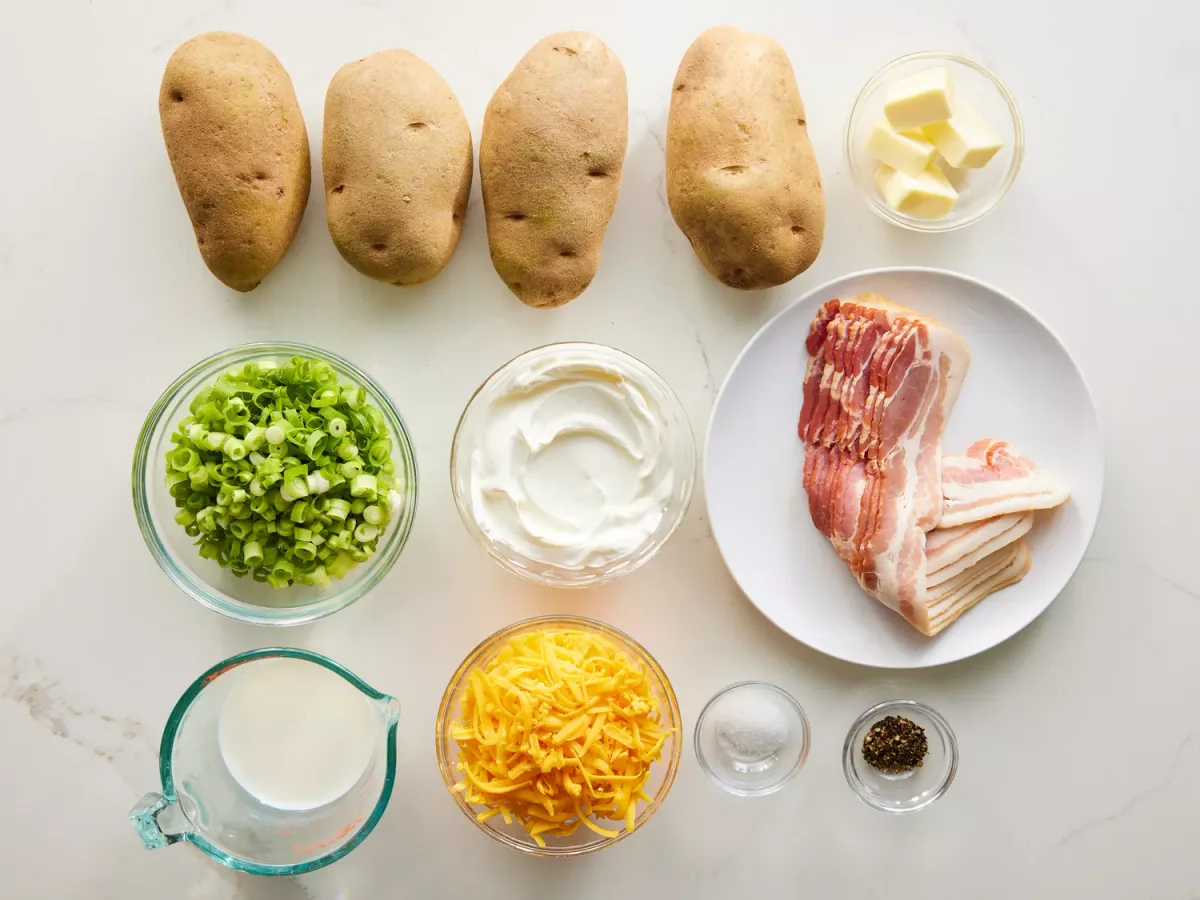 Grilled Porterhouse With Over-Stuffed Baked Potatoes