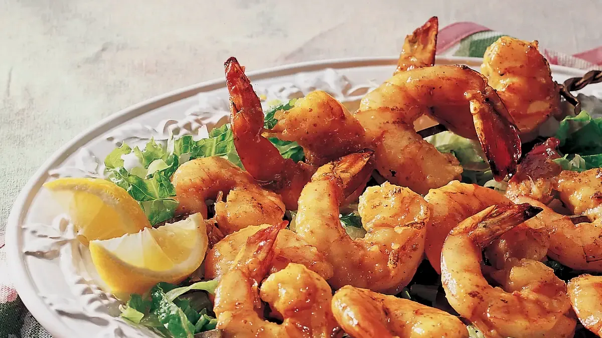 Grilled Shrimp in Apricot Hoisin Glaze
