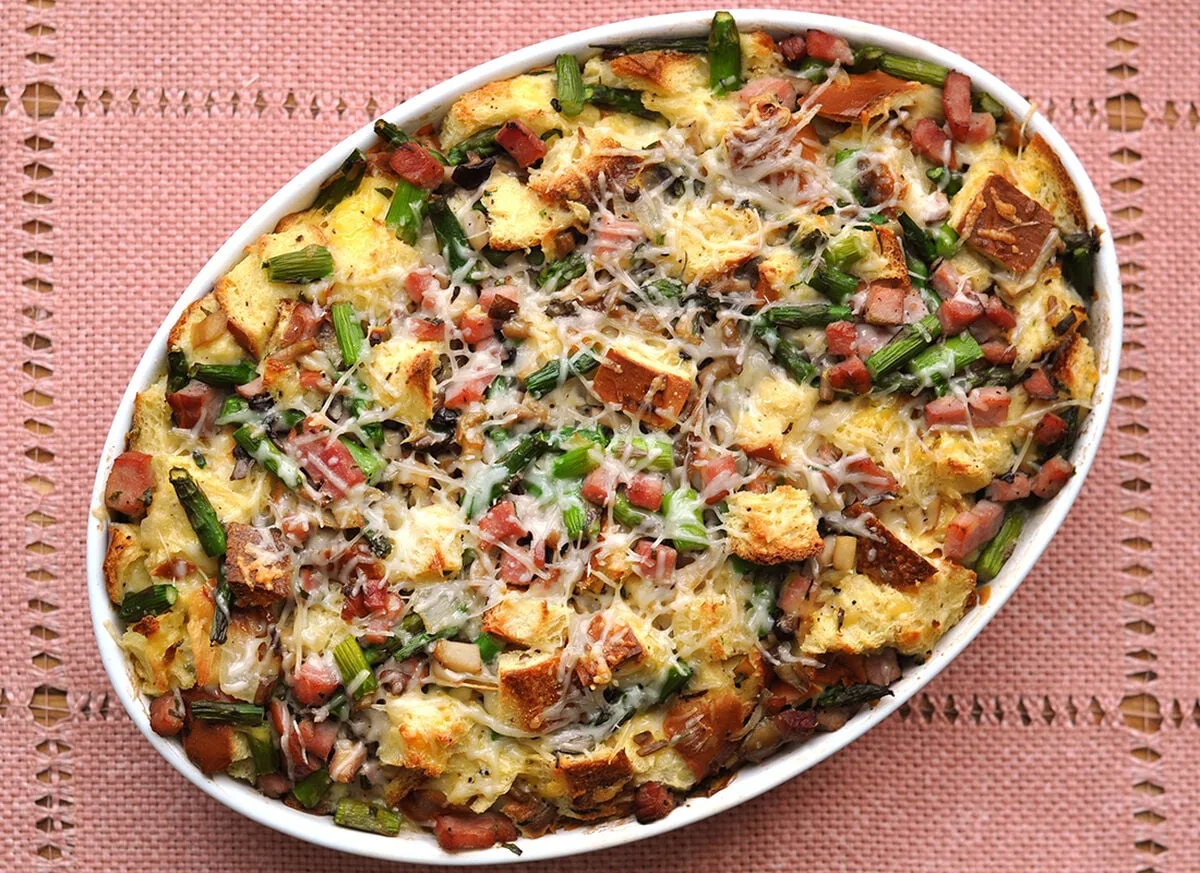 Ham and Mushroom Strata