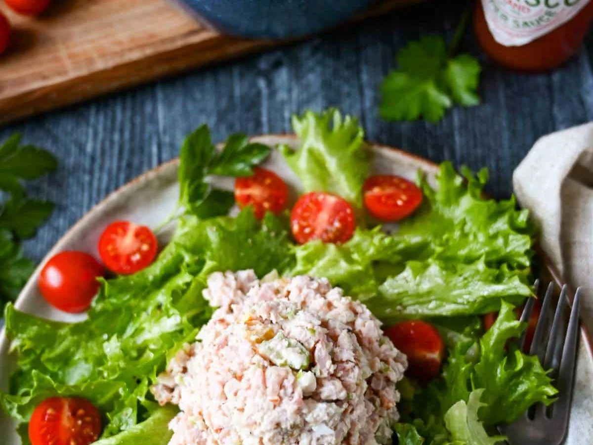 Ham Salad with Hot Peanut Dressing
