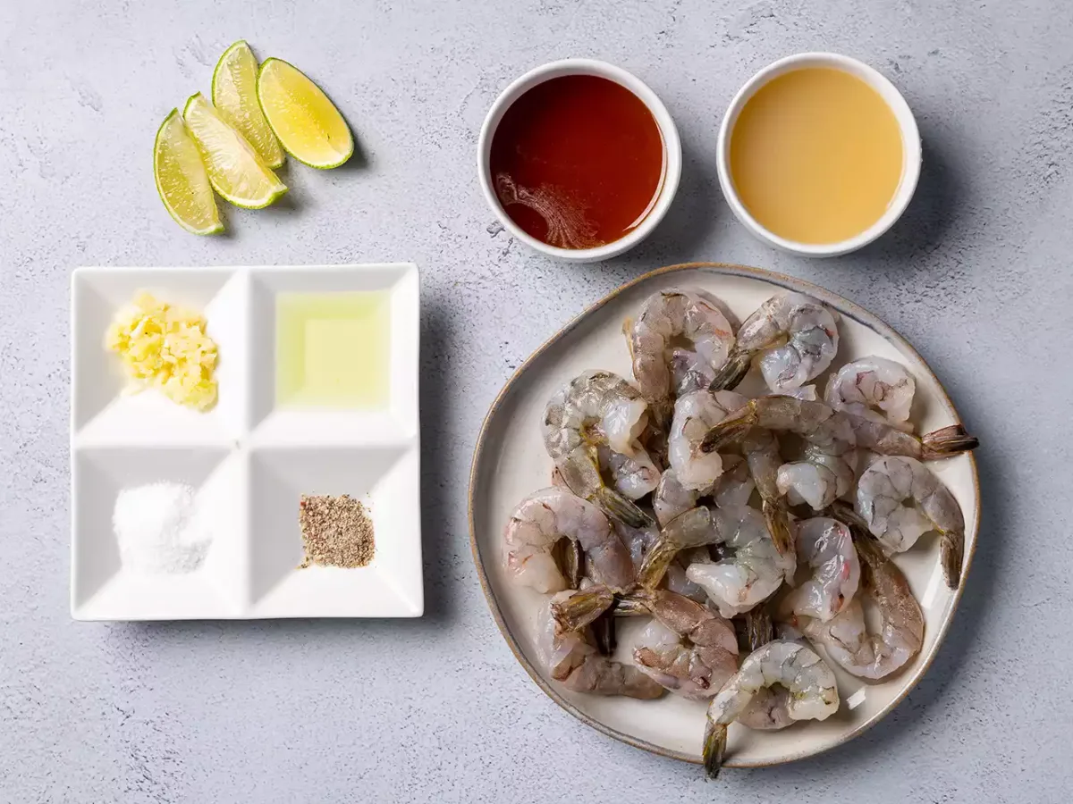 Honey−Thyme Grilled Shrimp