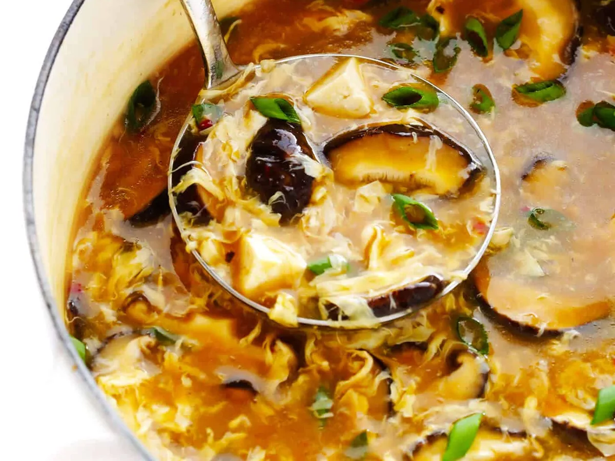 HOT and SOUR RICE SOUP: (Serves 6)