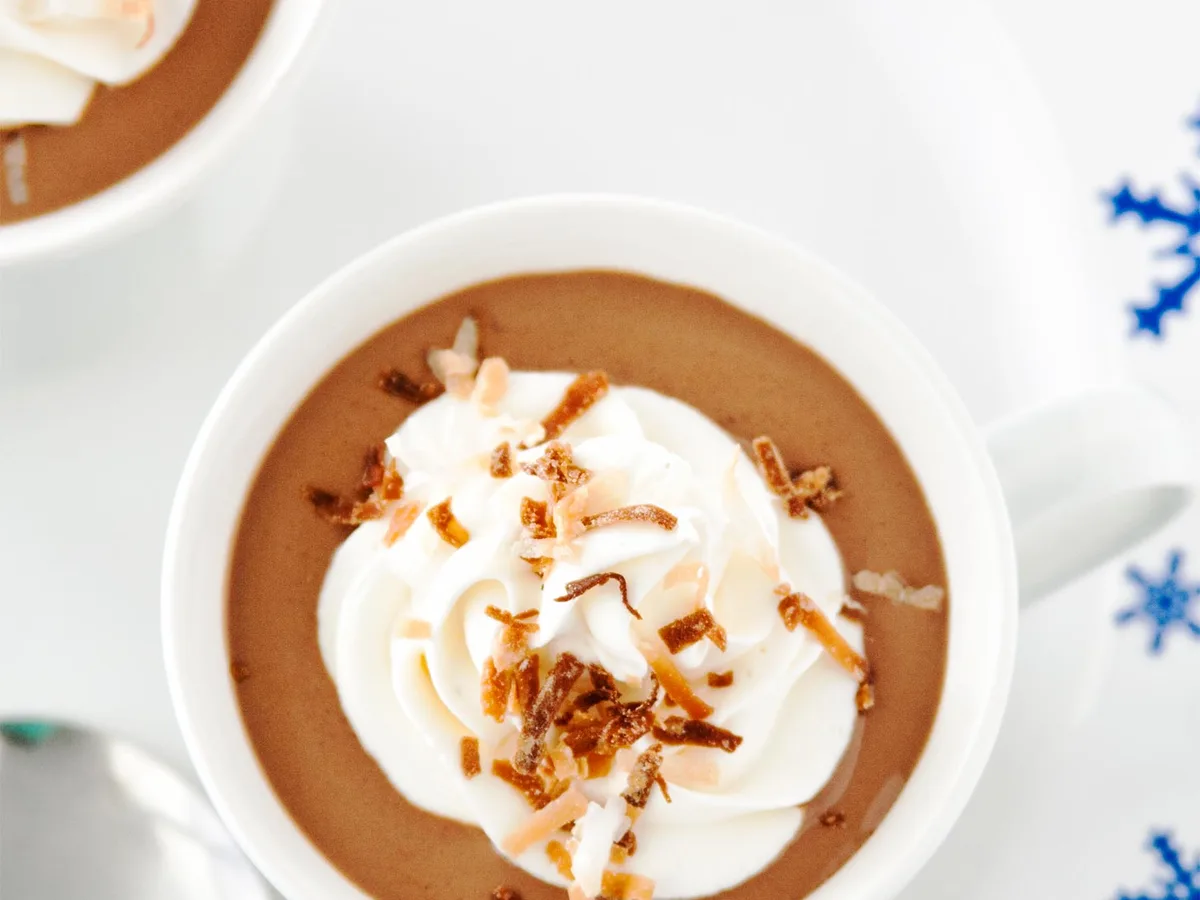 Hot Chocolate Coconut Pudding